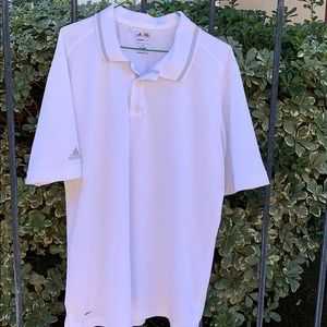 White adidas golf shirt